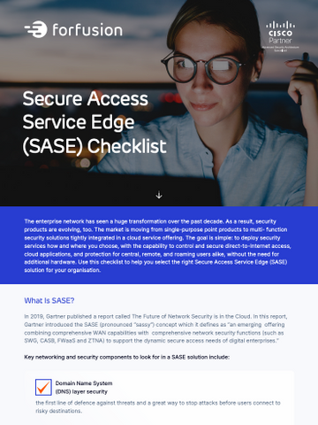 Secure Access Service Edge (SASE) Checklist